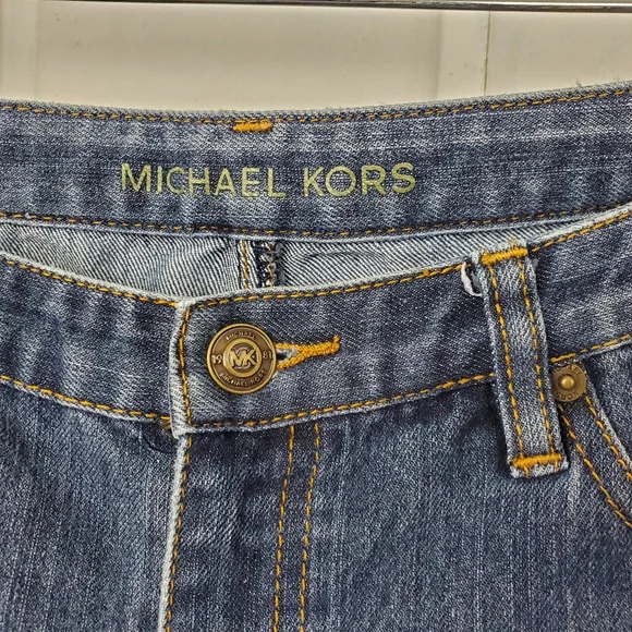 Michael Kors Women's 6 Mid Rise Bootcut Denim Blue Jeans - Picture 5 of 11